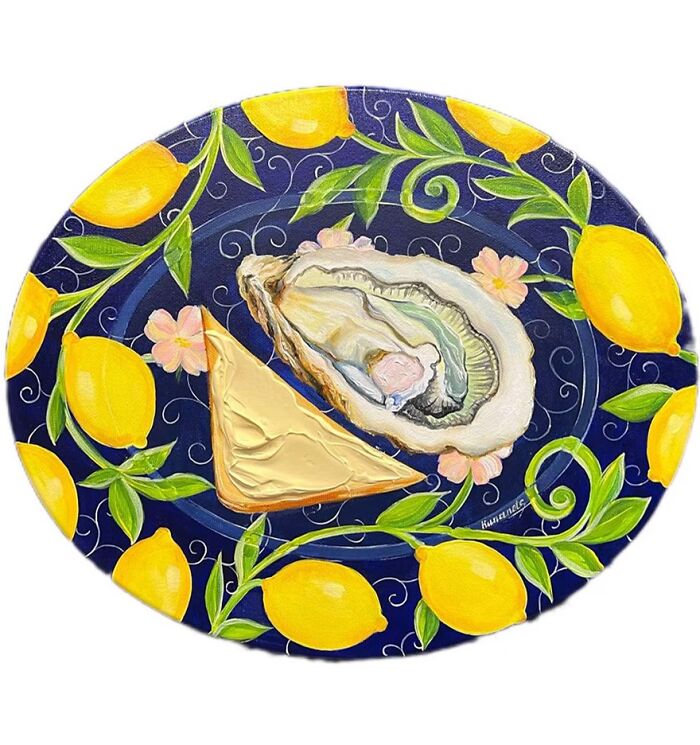 This Ukrainian Artist Paints Vintage Plates With 3D Food Of All Kinds (New Pics)