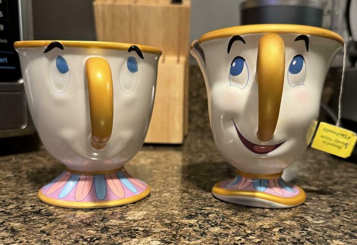 The Evolution Of The Disney Chip Mug (Left - 2017, Right - 2024)