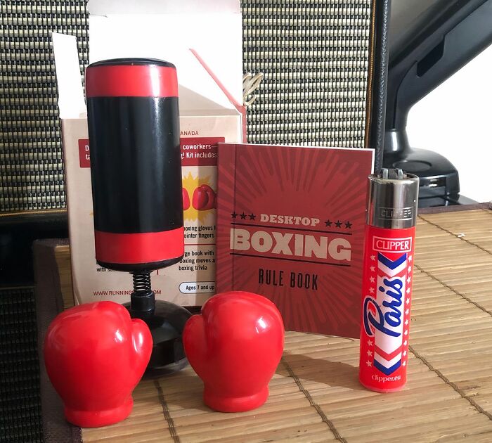 Stress Got You Feeling Punchy? This Desktop Boxing Set Will Let You Unleash Your Inner Rocky Balboa (Without Actually Punching Your Boss)