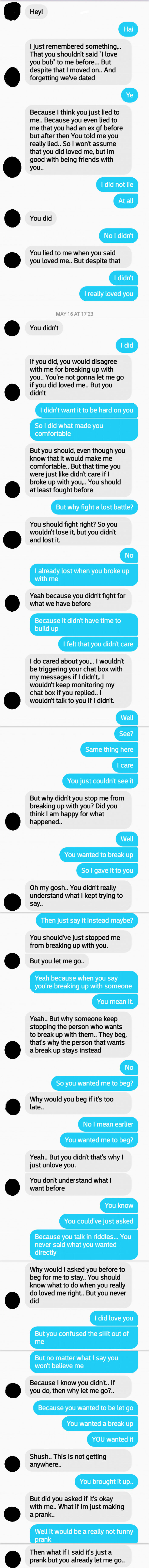 How Dare You Accept My Break-Up? How Dare You Not Beg?