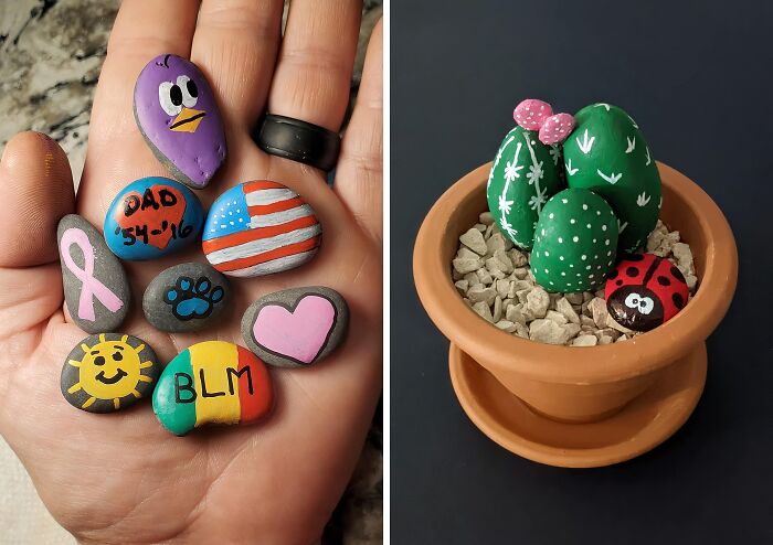  Painted Rocks Are Great Markers For Plantlings