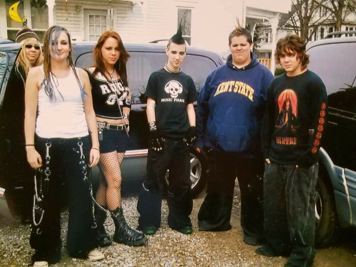 Me And Friends Before A Disturbed Concert In 2006. We're So Cool Posing In Front Of Mom And The Van. 😈