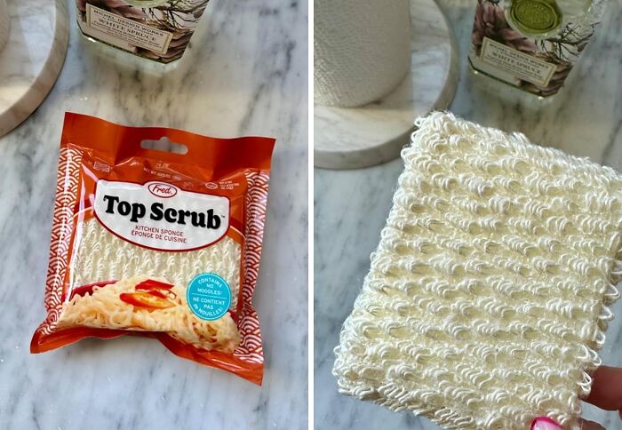 This Top Ramen Sponge Lets You Scrub Away Dishes While Reminiscing About Those Dorm Room Days