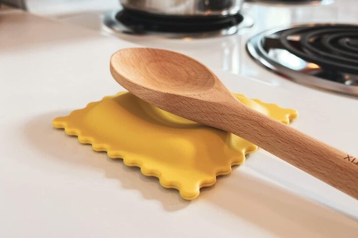 Your Spoons Will Be Feeling Saucy (And Your Countertops Will Be Spotless) Thanks To This Adorable Ravioli Spoon Rest