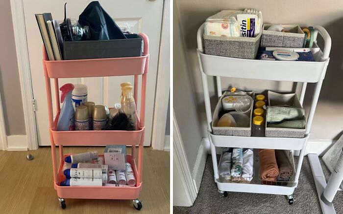 Roll Into Organization Bliss With This 4-Tier Plastic Rolling Utility Cart - It's Like A Personal Assistant On Wheels, Ready To Tackle Clutter In Any Room