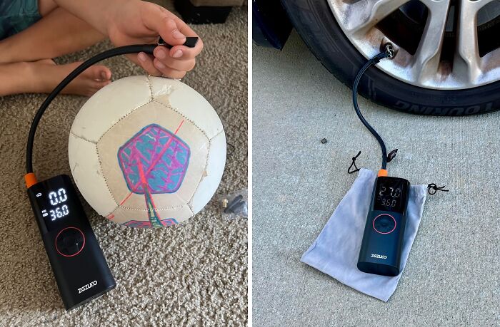 Don't Let A Flat Tire Ruin Your Day. This Rechargeable Air Pump Is The Compact And Powerful Solution For On-The-Go Inflation