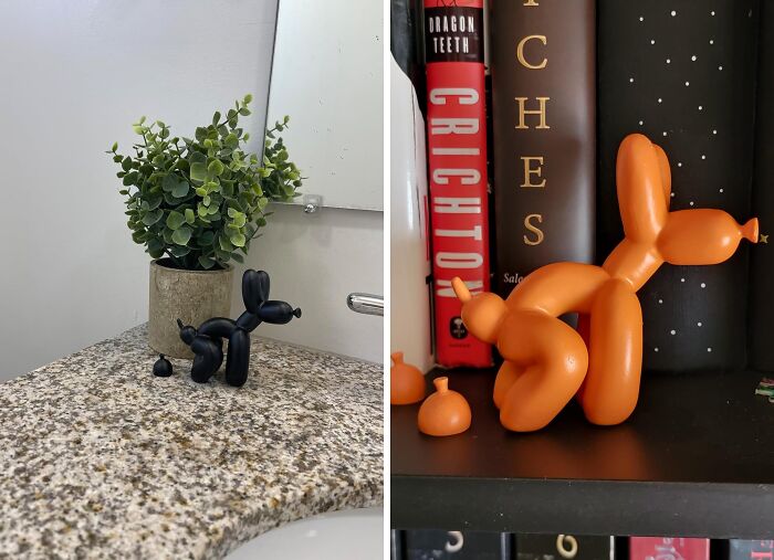 A Balloon Dog Statue Decor Will Add A Pop Of Personality To Your Shelf, Even If Your Decorating Skills Are More "Deflated Balloon" Than "Art Museum"