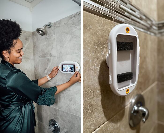 Shower Karaoke Just Got A Whole Lot Easier With This Urroy Shower Phone Holder – Belt Out Your Favorite Tunes Without Fear Of Water Damage