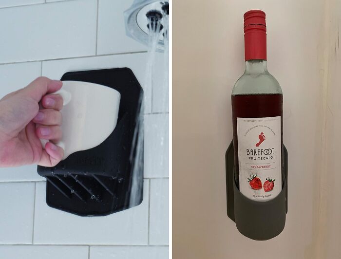 Multitasking In The Shower Has Reached A New Level. Enjoy Your Favorite Beverage Hands-Free With This Shower Coffee Cup Holder