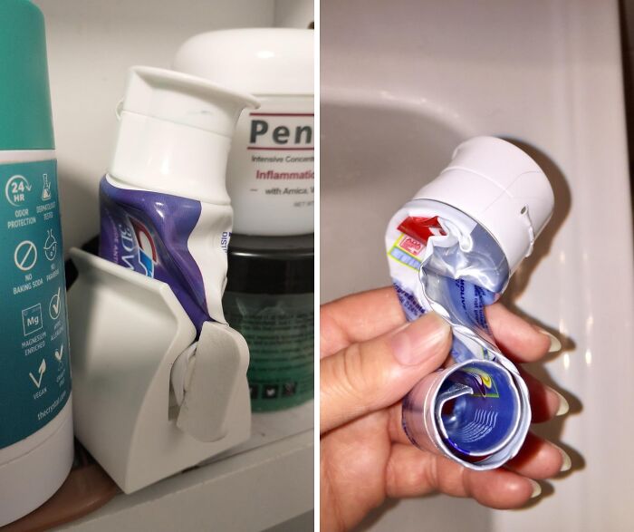 Squeeze Every Last Drop Of Toothpaste Out Of The Tube With This Rolling Tube Toothpaste Squeezer