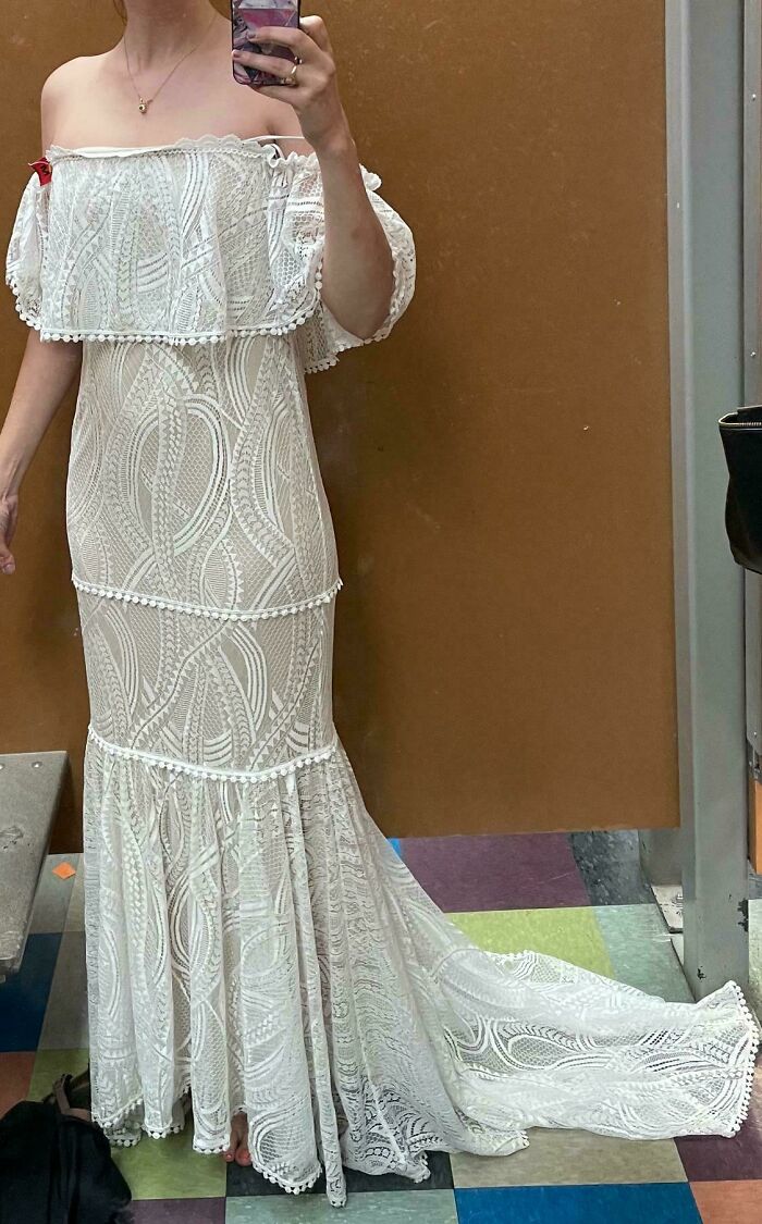 Found My Wedding Dress For $11.50 At Goodwill