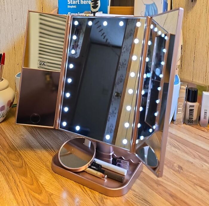 Dorm Room Lighting Got You Feeling Like A Vampire? A Vanity Mirror With Lights Will Illuminate Your Beauty Routine And Banish Those Harsh Shadow