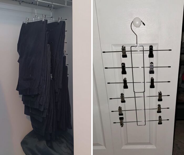 Small Closet? No Problem! This Space-Saving Skirt & Pants Hanger Will Help You Maximize Every Inch Of Your Wardrobe