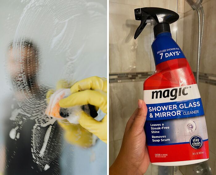 Shaving cream can help you prevent mirrors from fogging up. Or, with the convenience of Magic Shower Glass & Mirror Cleaner, a streak-free, crystal-clear reflection is just a spritz away.