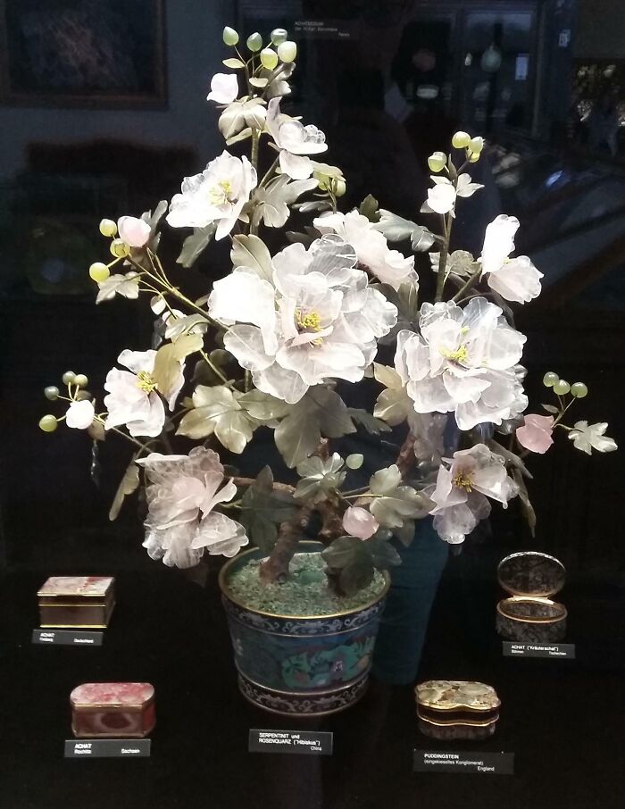 Estas flores están hechas de cristales. Museo de Historia Natural de Viena