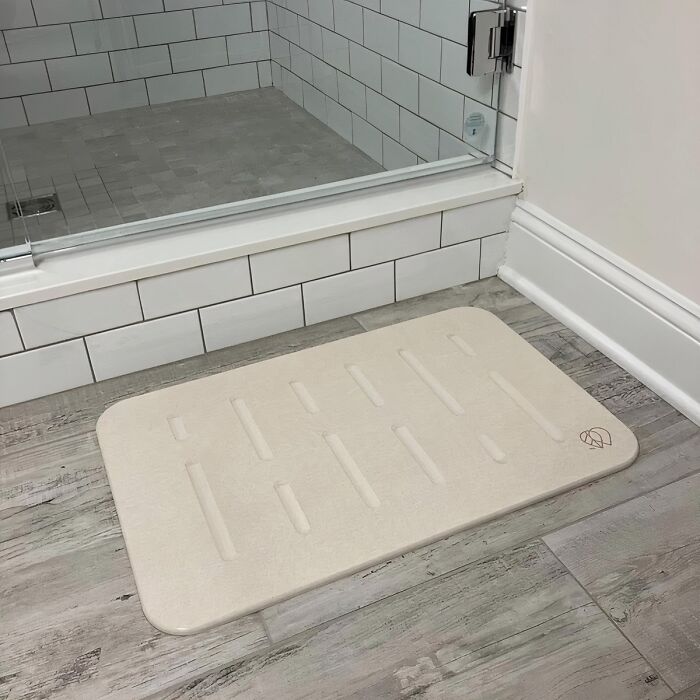 Ditch The Soggy Bath Mat And Upgrade To This Stylish And Functional Dorai Home Bath Stone Mat