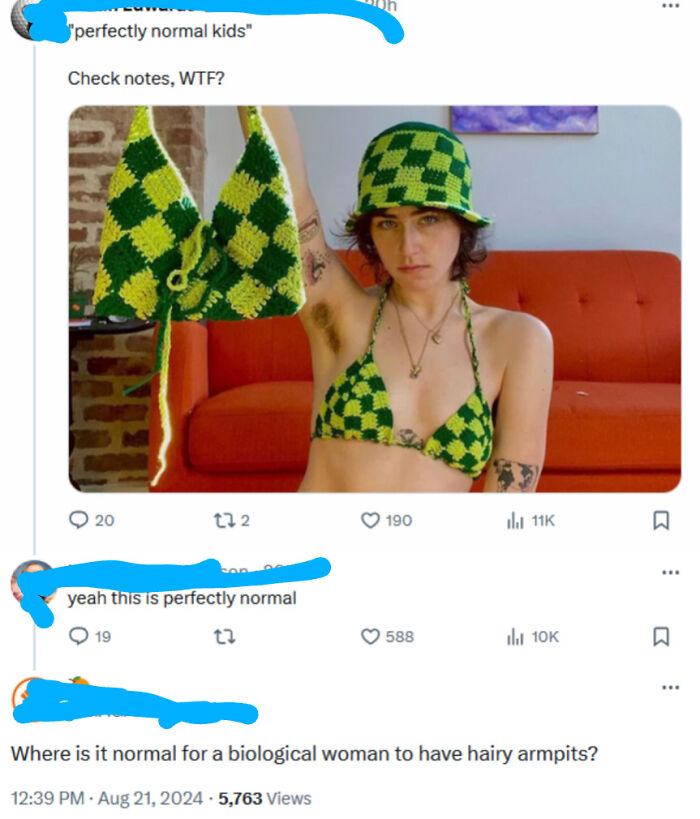 Biological Women Don't Have Hairy Armpits