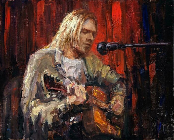 Unplugged With Nirvana, My Oil Painting