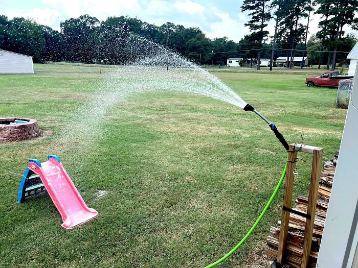 Grandbabies Wanted To Play In The Sprinkler. We Don’t Have A Sprinkler