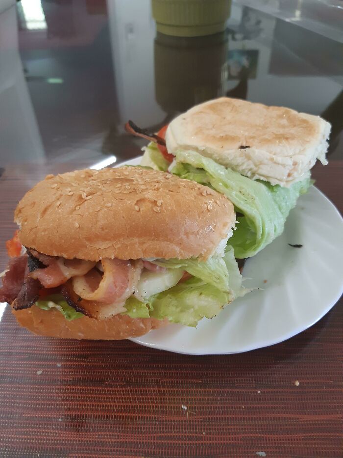 Wrap A Piece Of Lettuce Around One Side Of Your Sandwich/Burger To Keep The Goods From Falling Out The Other Side