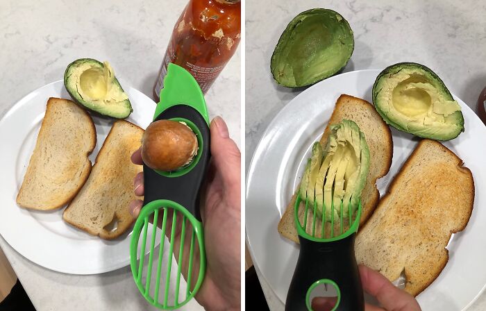 Say Goodbye To "Avocado Hand" And Hello To Perfectly Sliced Avocados! The Avocado Slicer Is Your Kitchen's New Best Friend