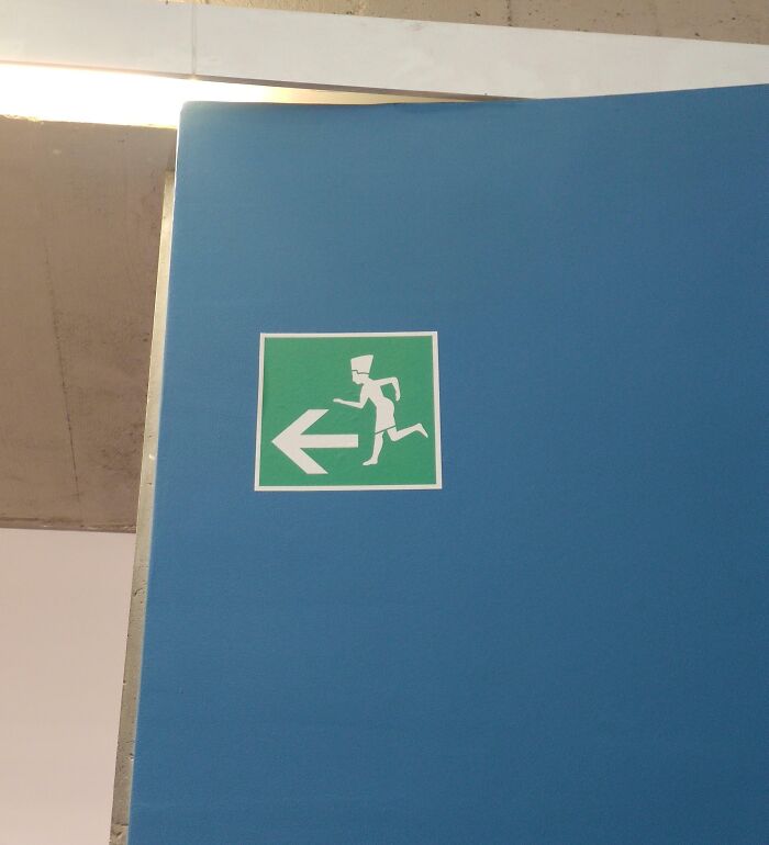 The Fire Exit Sign In This Egyptian Museum Is A Pharaoh Running