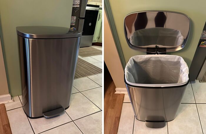 Ree Up Your Hands And Streamline Your Kitchen Workflow With A Hands-Free Trash Can! 