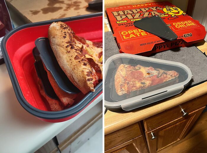 Keep Your Pizza Slices Fresh And Fabulous With This Reusable Pizza Storage Container - Because Cold Pizza Is A Love Language