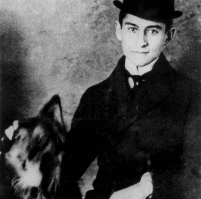 Franz Kafka With His Dog