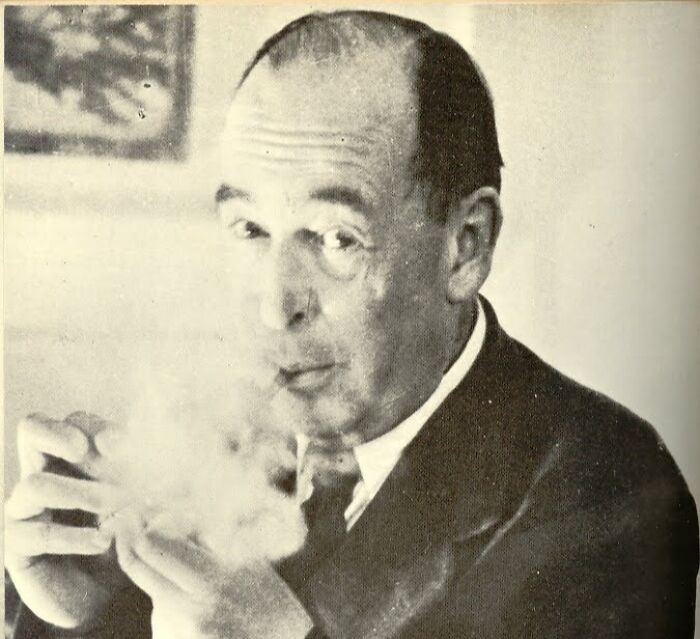 C. S. Lewis With A Pipe