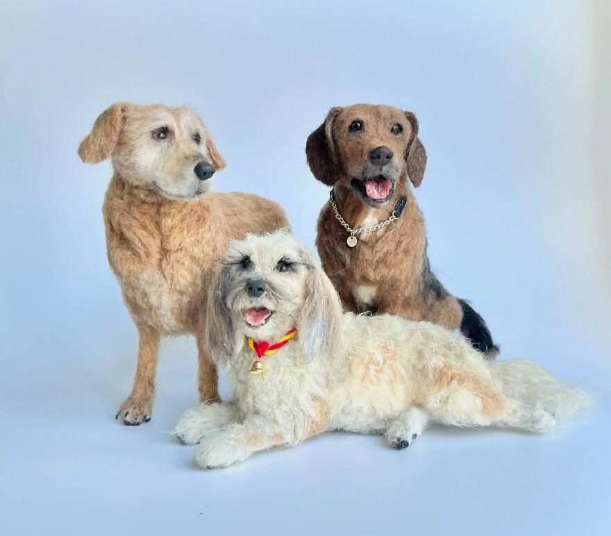 Needle-Felted Wonders: Curly Jo Hobbs Crafts Realistic Miniature Dogs And Donkeys