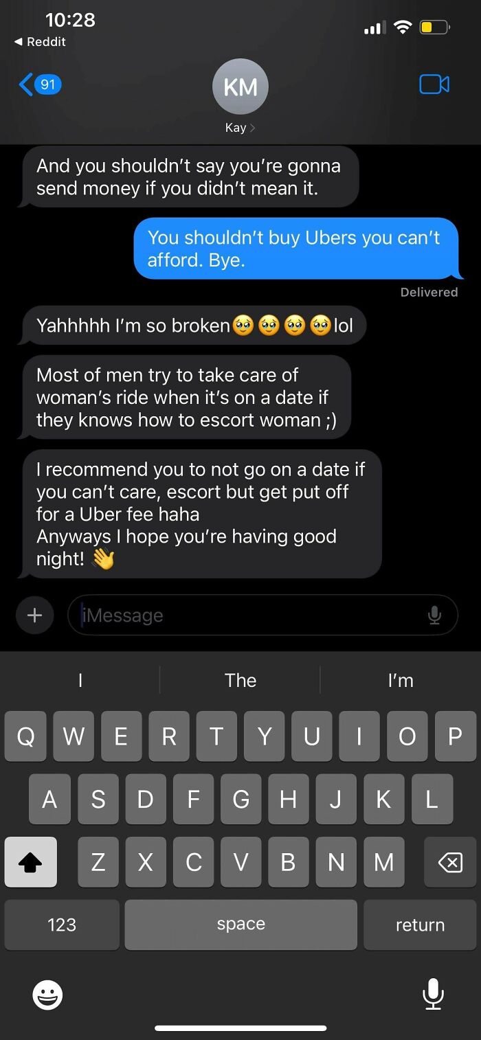 Date Asked Me To Pay For Her Uber At The End Of Night