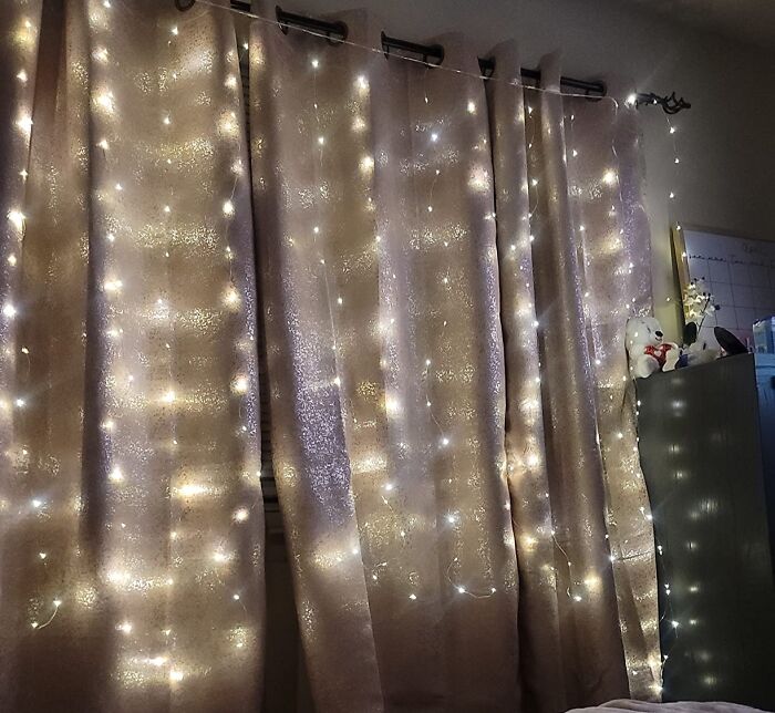 Turn Your Room Into A Fairy Tale With These Enchanting Curtain Tapestry Backdrop String Lights