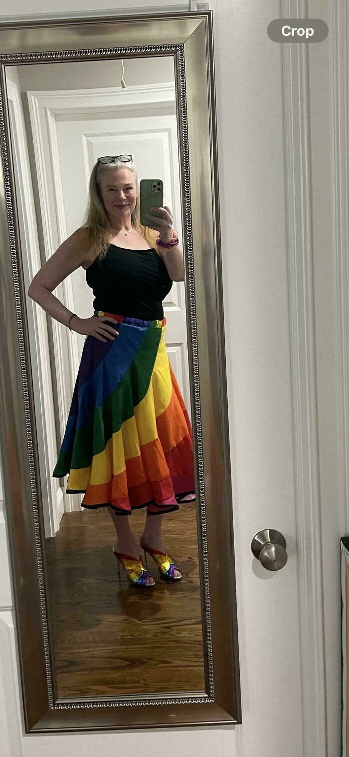 I Made A Rainbow Swirl Skirt Using The Peppermint Swirl Pattern From Candy Castle. I Love It! ☺️