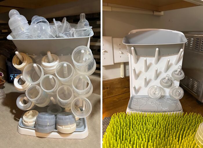 No More Balancing Acts On The Kitchen Counter! This Baby Bottle Drying Rack Provides A Dedicated Space For All Your Baby's Bottles, Nipples, And Accessories