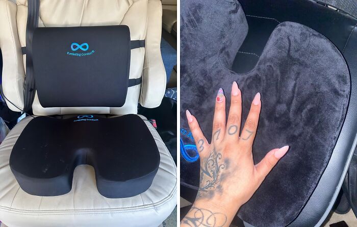 Your Rear End Will Thank You For The Upgrade From That Rock-Hard Chair To This Plush Memory Foam Seat Cushion