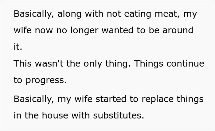 "AITA For Secretly Cheating On Our Vegetarian Diet That My Wife Made Our Family Do?"