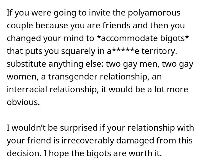 Man Rejects Bride’s BFF’s Polyamorous Partners To Prevent Family Backlash, Receives An Ultimatum