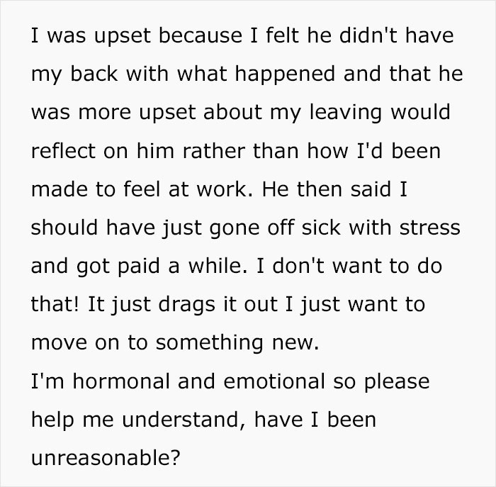 Woman Quits After Being Chewed Out By Coworkers, Partner Who Still Works There Says It Was A Mistake