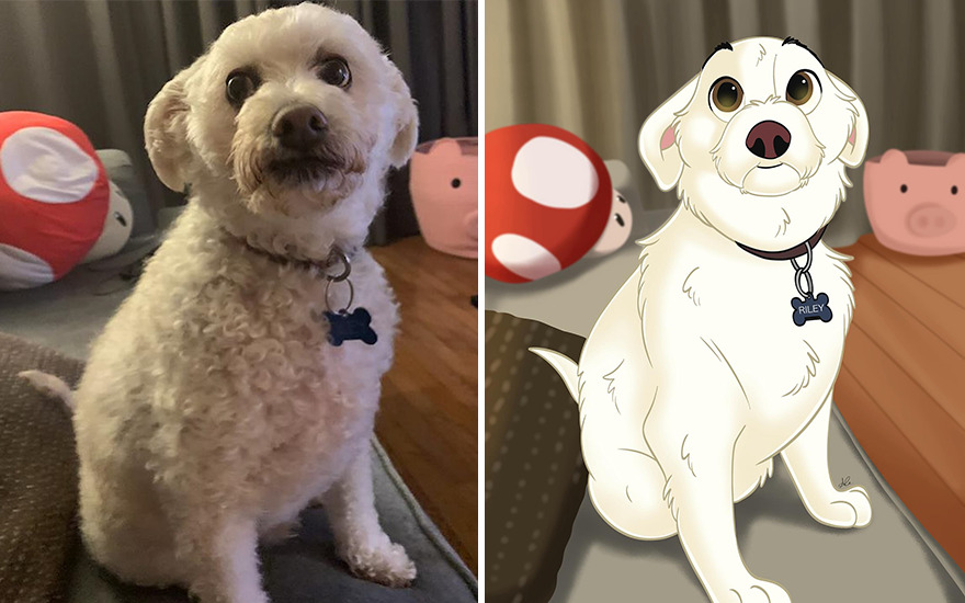 22 Adorable Pet Portraits In Disney Style By This Artist  New Pics  - 42