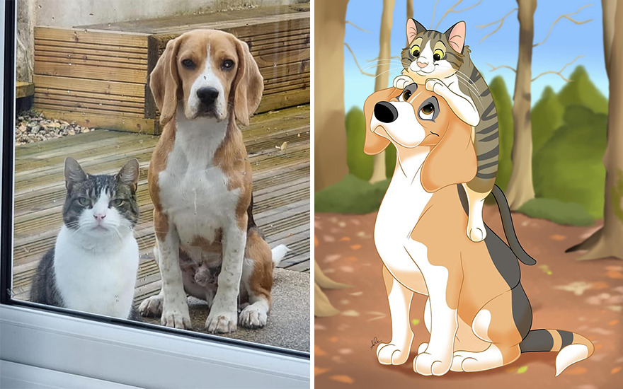 Artist Creates Cute Pet Portraits That Turn Them Into Disney Movie Characters (22 New Pics)