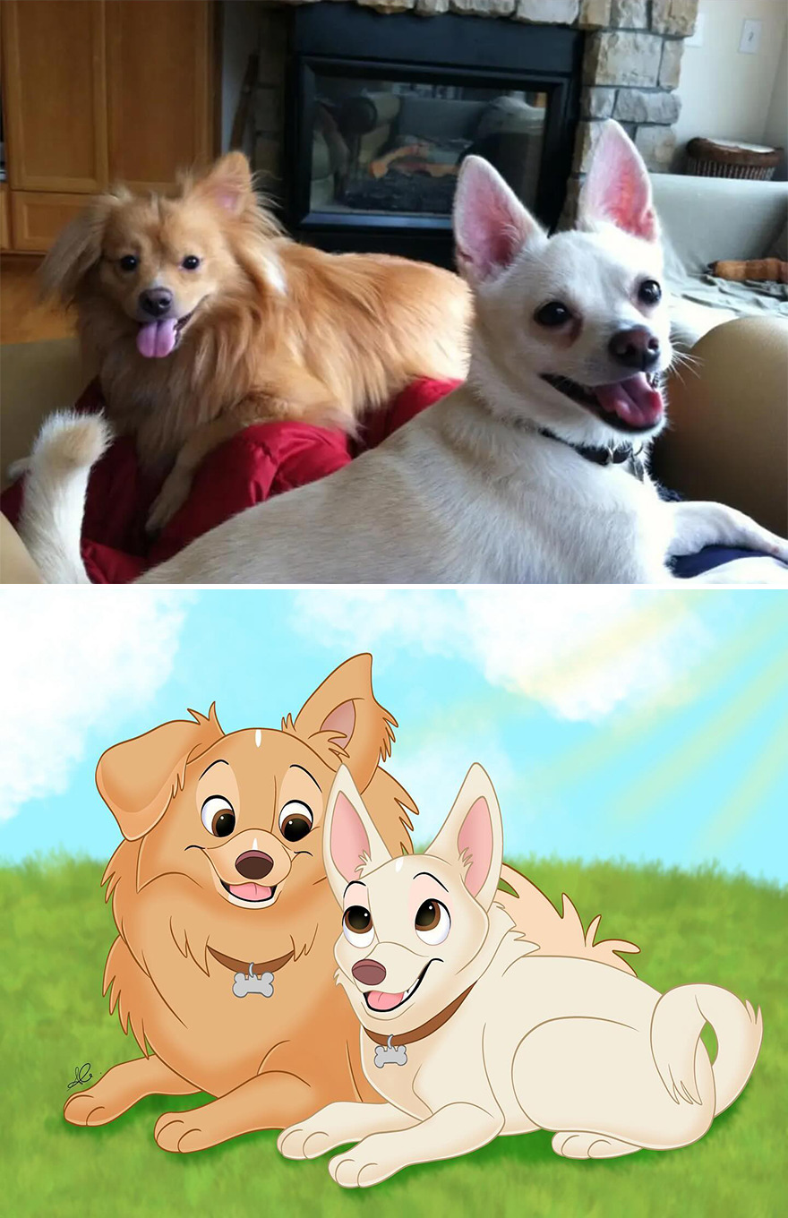 Artist Creates Cute Pet Portraits That Turn Them Into Disney Movie Characters (22 New Pics)