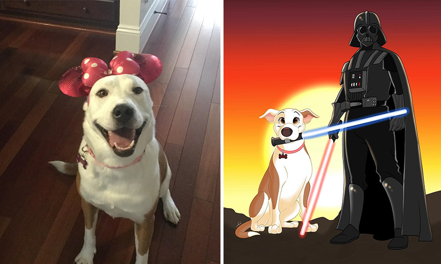 22 Adorable Pet Portraits In Disney Style By This Artist  New Pics  - 22