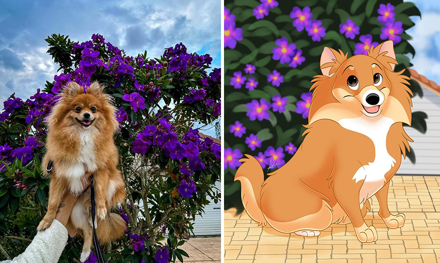 22 Adorable Pet Portraits In Disney Style By This Artist  New Pics  - 60