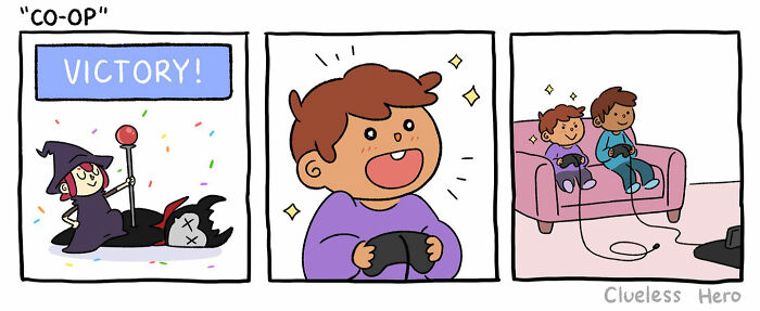 Relatable "Clueless Hero" Comics For Video Game Fans