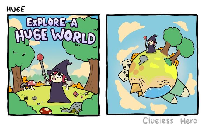 Relatable "Clueless Hero" Comics For Video Game Fans