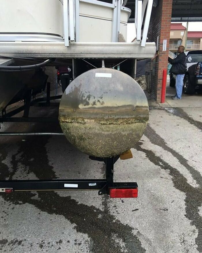 The Algae On This Pontoon Boat Looks Like An Oil Painting