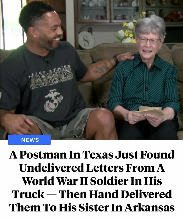 A Postman In Texas Just Found Undelivered Letters From A World War II Soldier In His Truck-Then Hand Delivered Them To His Sister In Arkansas