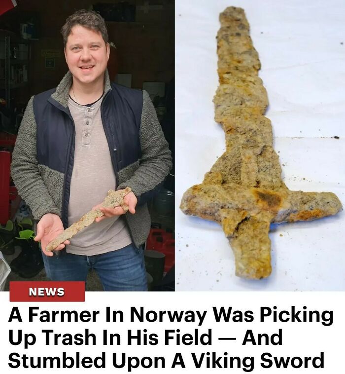 Norwegian Farmer Øyvind Tveitane Lovra And His Son Were Recently Cleaning Up A Field On Their Property In Rogaland When Lovra Picked Up What He Thought Was A Scrap Of Metal From A Piece Of Farm Equipment