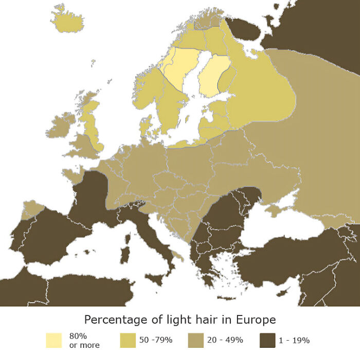 Blonde Map Of Europe